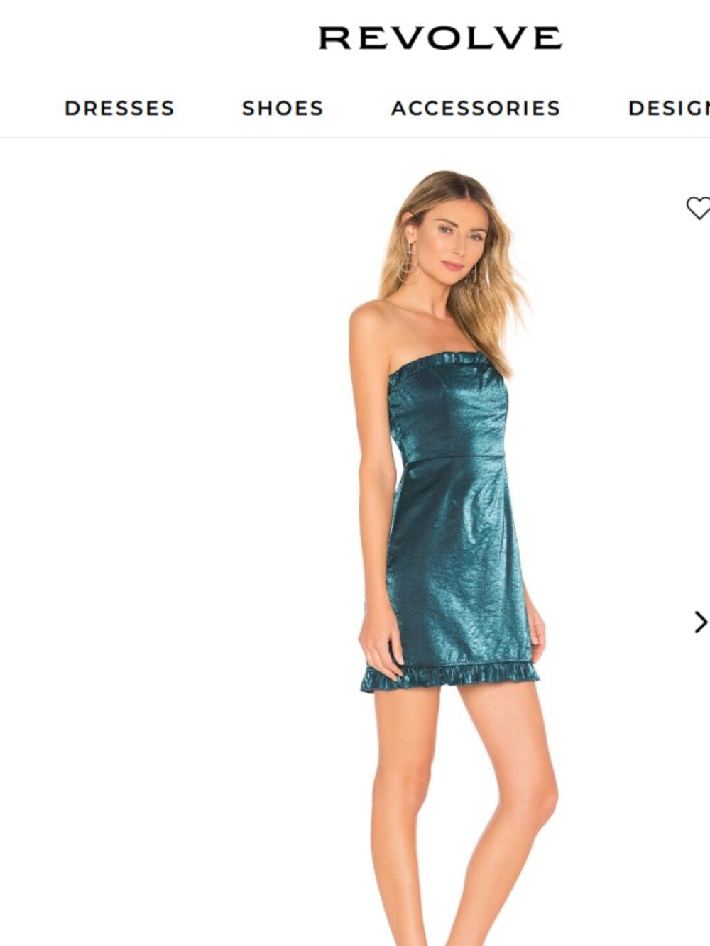About Us 'Kimmie' Teal Strapless Ruffle Hem Dress Junior's Sz M
